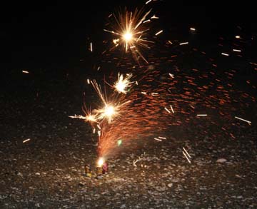 Fireworks on the beach